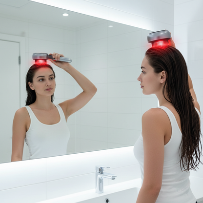 AuraCell GrowBrush Red Light Hair Growth Brush – 630nm LEDs for Thinning Hair & Scalp Health