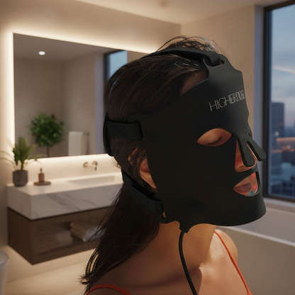 AuraCell Professional Dual-Spectrum LED Facial Mask - At-Home Light Therapy for Anti-Aging & Skin Repair