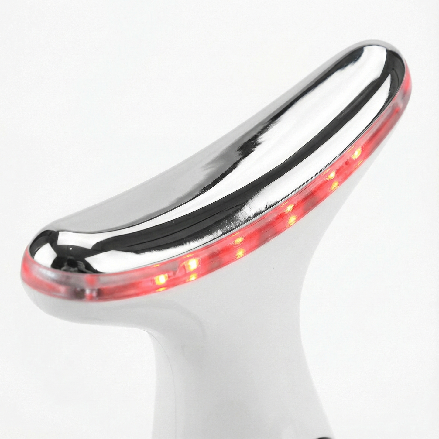 AuraCell Jawline Sculpting Device with EMS Microcurrent & 630nm Red Light – Neck & Double Chin Tightening | Lumi Red