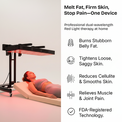 AuraCell Red Light Therapy Body Panel with 660nm & 850nm Near-Infrared – Full Back Pain Relief & Skin Tightening