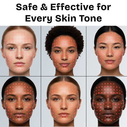 AuraCell Professional Dual-Spectrum LED Facial Mask - At-Home Light Therapy for Anti-Aging & Skin Repair