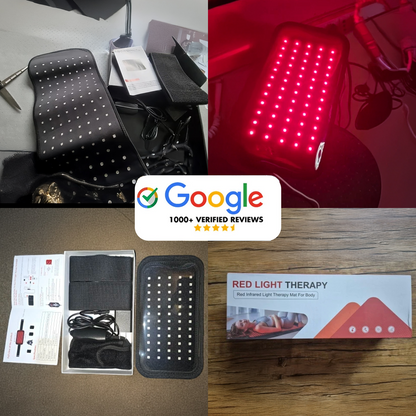 AuraCell Red Light Therapy Waist Belt with 660nm & 880nm Near-Infrared – Back Pain Relief & Body Toning