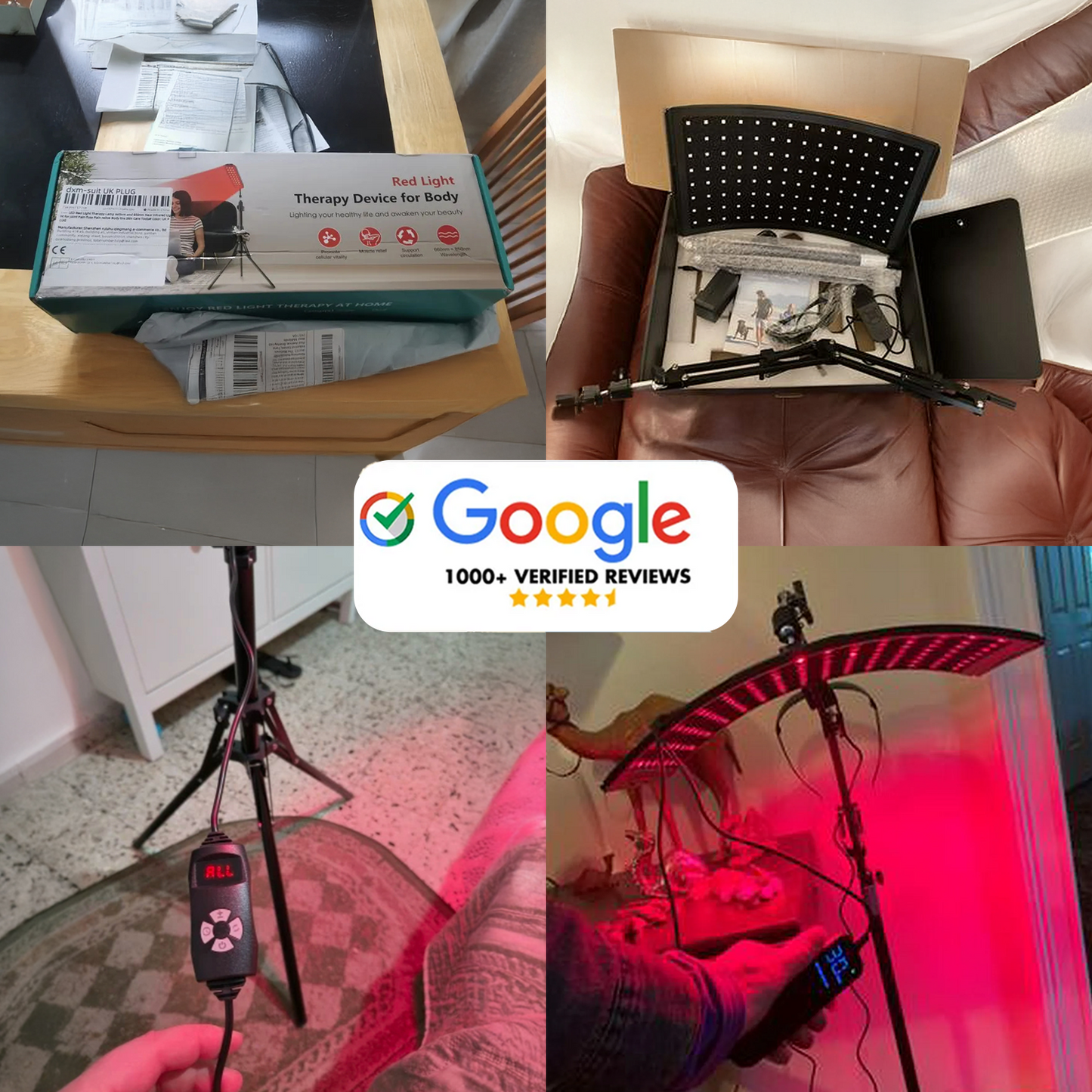 AuraCell RestorePanel Red Light Therapy Panel – 660nm & 850nm Near-Infrared for Pain Relief & Skin Rejuvenation