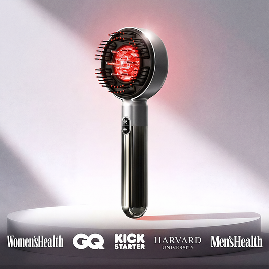 AuraCell GrowBrush Red Light Hair Growth Brush – 630nm LEDs for Thinning Hair & Scalp Health