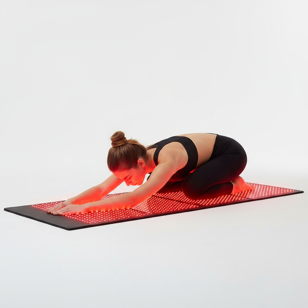 AuraCell RecoveryMat Red Light Therapy Mat – 660nm & 850nm Near-Infrared for Pain Relief & Skin Rejuvenation