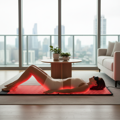 AuraCell RecoveryMat Red Light Therapy Mat – 660nm & 850nm Near-Infrared for Pain Relief & Skin Rejuvenation