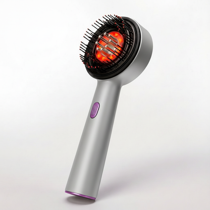 AuraCell GrowBrush Red Light Hair Growth Brush – 630nm LEDs for Thinning Hair & Scalp Health