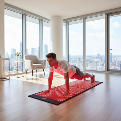 AuraCell RecoveryMat Red Light Therapy Mat – 660nm & 850nm Near-Infrared for Pain Relief & Skin Rejuvenation